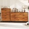 Cherry MDF 5 Drawer Dresser with Metal Legs and Anti Tipping Kit